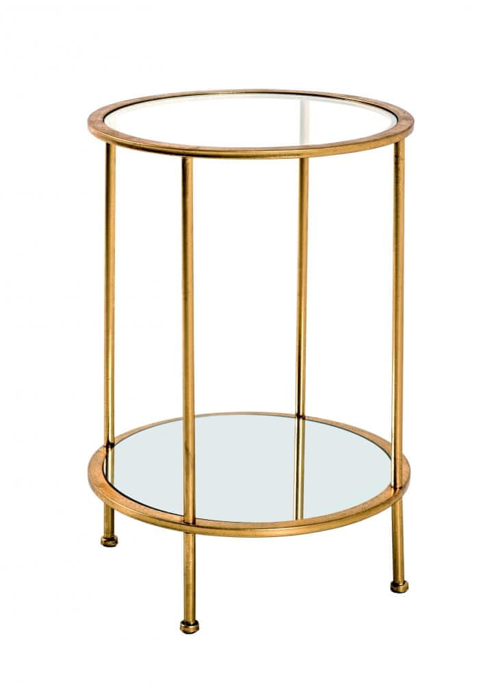 Mørtens Furniture Odkladací stolík Anite I, 55 cm, zlatá