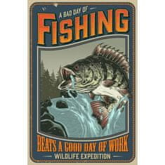 Retro Cedule Ceduľa Fishing - Beast a Good Day Of Work