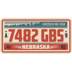 Retro Cedule Ceduľa USA značky - Lincoln Nebraska