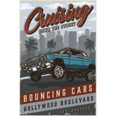 Retro Cedule Ceduľa Racing - Cruising Los Angeles