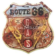 Retro Cedule Ceduľa Route 66 GAS štít
