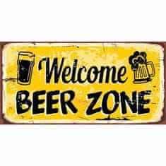 Retro Cedule Ceduľa Welcome Beer Zone
