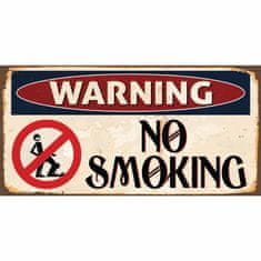 Retro Cedule Ceduľa Warning No Smoking