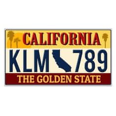 Retro Cedule Ceduľa California - The Golden State