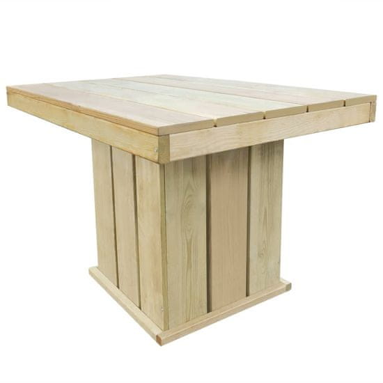 Petromila vidaXL Záhradný stôl 110x75x74 cm, impregnovaná borovica
