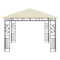Vidaxl Altánok s moskytiérou a LED reťazou 3x3x2,73 m, krémový