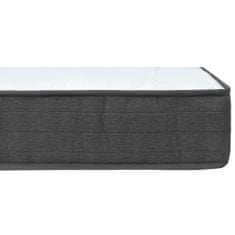 Vidaxl Posteľ boxspring tmavošedá látková 160x200 cm