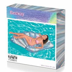 Bestway Nafukovacie lehátko 43414 IRIDESCENT SHELL 185 x 114 cm strieborná