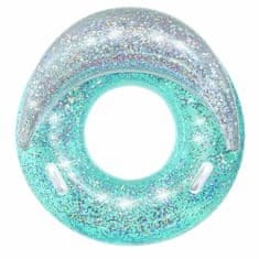 Bestway Nafukovací kruh 43509 GLITTER DREAM s opierkou 117 cm tyrkysová tyrkysová