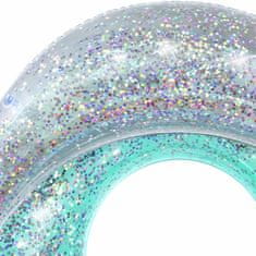 Bestway Nafukovací kruh 43509 GLITTER DREAM s opierkou 117 cm tyrkysová tyrkysová