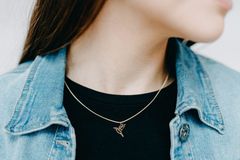 BeWooden dámska retiazka Bird Steel Pendant stříbrná