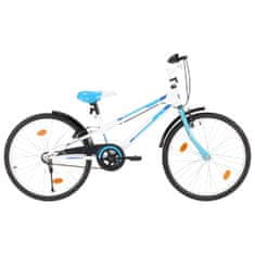 Vidaxl Detský bicykel modro-biely 24 palcový