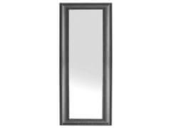 Beliani Čierne nástenné zrkadlo v dekoratívnom ráme 51 x 141 cm LUNEL