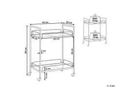 Beliani Kuchynský servírovací vozík zlatý VENETA