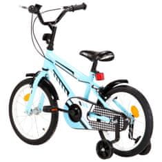 Petromila vidaXL Detský bicykel 16 palcový čierny a modrý