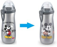 Nuk FC Fľaška PP Sports Cup Disney Mickey, 450ml - šedá