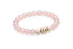 BeWooden Náramok s korálkami Rose Bracelet ružový S = 16 - 17 cm