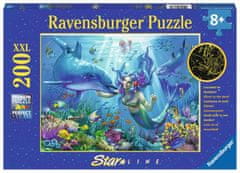 Ravensburger Svietiace puzzle Podvodný raj XXL 200 dielikov