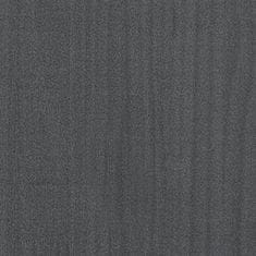 Vidaxl Posteľný rám sivý borovicový masív 200x200 cm