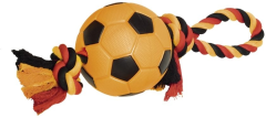 Nobby Hračka pre psy TPR futbalová lopta s lanom