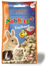 Nobby Pochúťky pre hlodavce a malé zvieratá Snack Nobbits Yoghurt 75 g