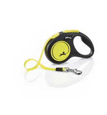 Nobby Samonavíjacie vodítko pre psy Flexi New Neon S páska 5m žltá