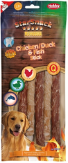 Nobby Pochúťka pre psy BBQ Chicken/Duck & Fish Stick 200g