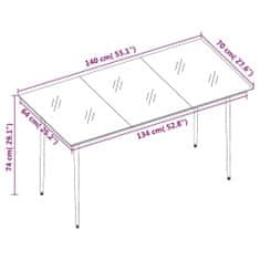 Vidaxl 5-dielny vonkajší jedálenský set so sedákmi polyratan a sklo