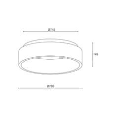 ACA ACA Lighting decoLED LED stropné svietidlo BR81LEDC78BK