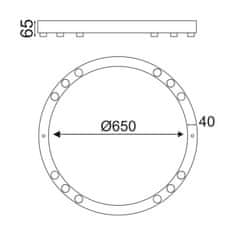 ACA ACA Lighting decoLED LED stropné svietidlo JNAC36LED65BK