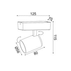 ACA ACA Lighting bodové svietidlo nástenné 1XGU10 biela hliník 13X7X12CM DISCO RA311S13WG