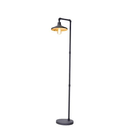 ACA ACA Lighting stojaca lampa LIGHTING 1XE27 čierna plus zlatá kovová 35X25XH156CM PIPE AR4171F156BG