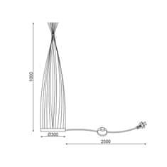 ACA ACA Lighting stojacia lampa 1XE27 bambus D30XH100CM SERIFOS TF661F100BO