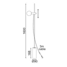 ACA ACA Lighting stojaca lampa 1XE14 biely mramor plus kov D9XH160CM HERA OD581F160W