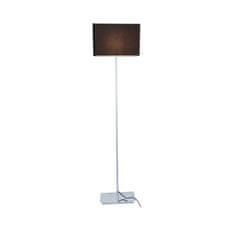 ACA ACA Lighting stojacia lampa chróm kov 1XE27 čierny kábel hranatá základňa H123cm bez tienidla MIX a MATCH MF15018CHB