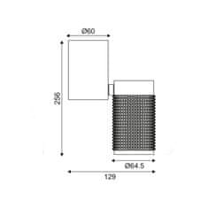 ACA ACA Lighting stropné svietidlo 1XGU10 čierna hliník 6,5X13X26CM MEGATRON1 YL10C117BK