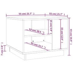 Vidaxl Konferenčný stolík betónovo-sivý 55x55x43 cm drevotrieska