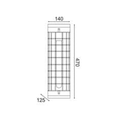 ACA ACA Lighting nástenné svietidlo 1XE27 drevo plus čierny kov 14X13XH47CM TESLA EG841W47B