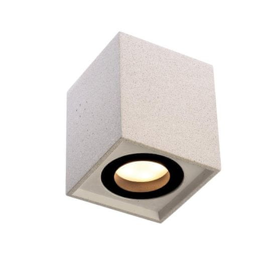 ACA ACA Lighting stropné svietidlo 1XGU10 biely betón 8,5X8,5XH10CM MONTE MK131S10W