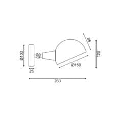 ACA ACA Lighting nástenné svietidlo 1XE14 čierny kov 26X15X12CM CLOTHO EG4341W26B