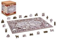 Wooden city Drevené puzzle Mapa doby objavov 2v1, 505 dielikov EKO