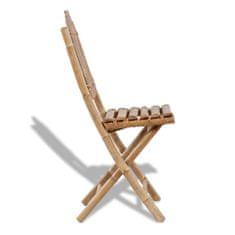 Petromila vidaXL Skladacie vonkajšie stoličky, bambus 4 ks