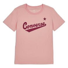 Converse Tričko ružová XL Scripted Wordmark Tee