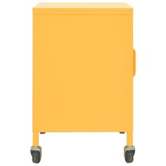 Vidaxl Úložná skrinka horčicovo-žltá 60x35x49 cm oceľ