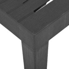 Petromila vidaXL Záhradný stôl sivý 79x65x72 cm plast
