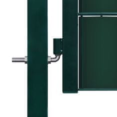 Petromila vidaXL Plotová brána, PVC a oceľ 100x124 cm, zelená 