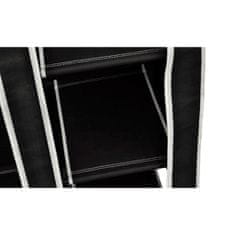Petromila vidaXL Skladací šatník, čierny 110 x 45 x 175 cm 