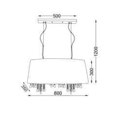 ACA ACA Lighting Textile závesné svietidlo 2P800BK