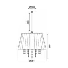 ACA ACA Lighting Textile závesné svietidlo FMD701173