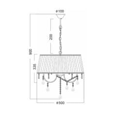 ACA ACA Lighting Textile závesné svietidlo FMD968303